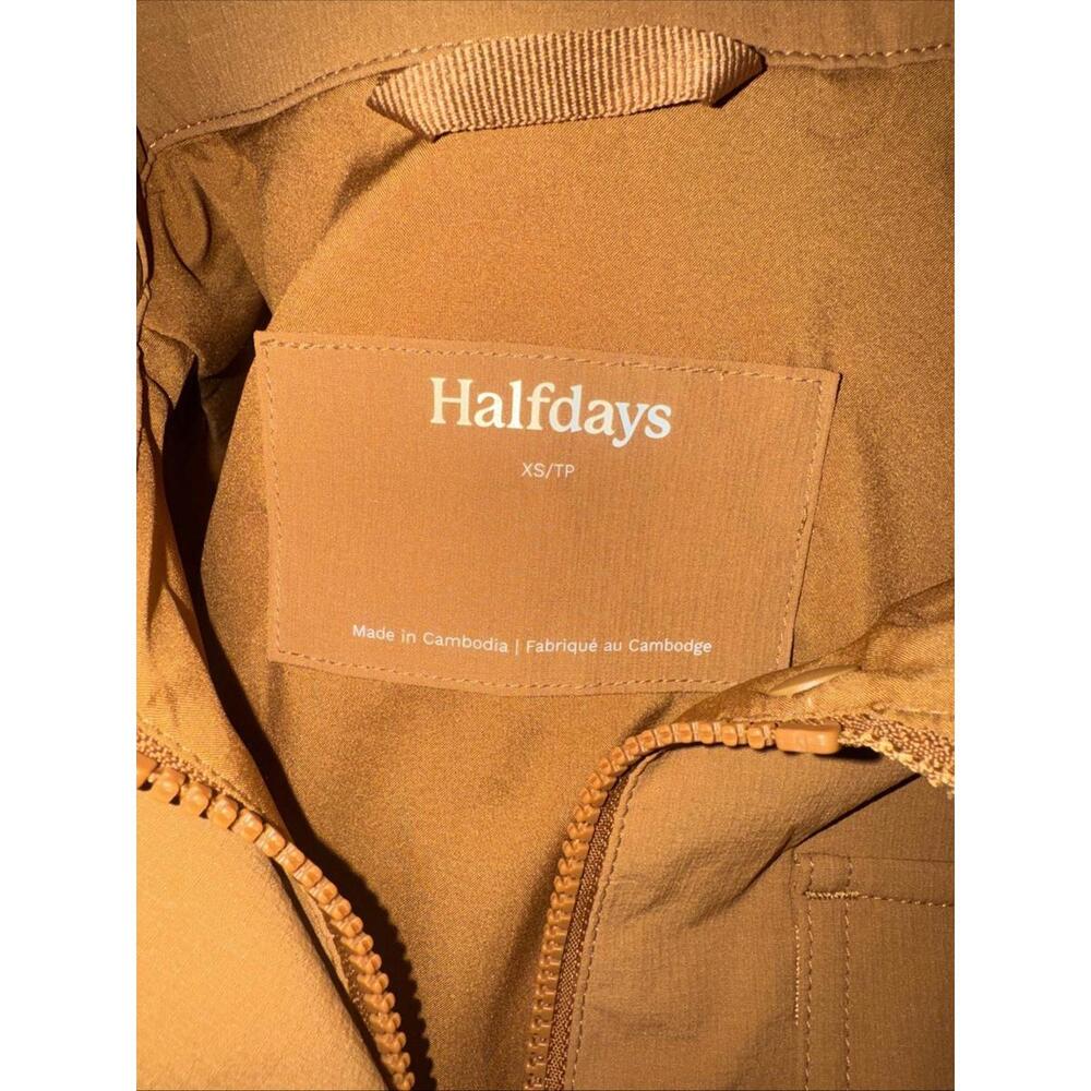 $145 Halfdays Women's Nan Field Jacket Full Zip Nuthatch Snap Button Size M - Picture 6 of 8